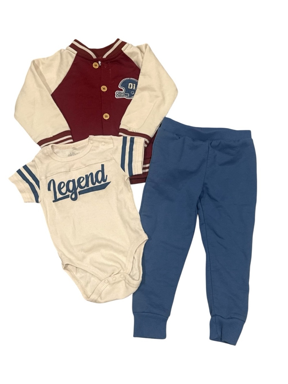 Baby Boys' 'Legend' Short-Sleeve Jacket, Bodysuit and Pant Fall Size 24 months